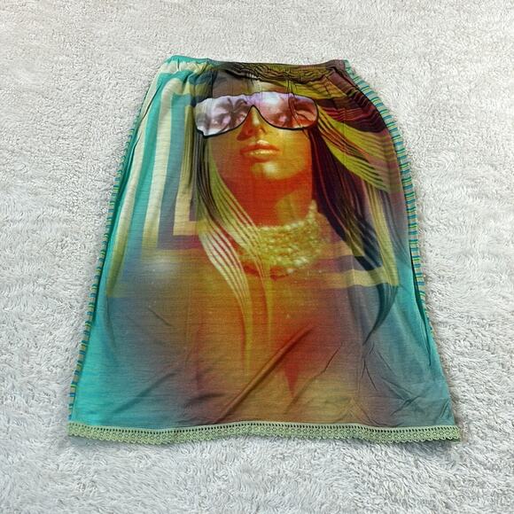 Custo Barcelona Korn Island graphic print pencil skirt, NWT size 40 or med - Picture 3 of 8